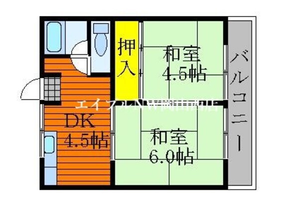 芳泉コーポ　Ａ棟の物件間取画像